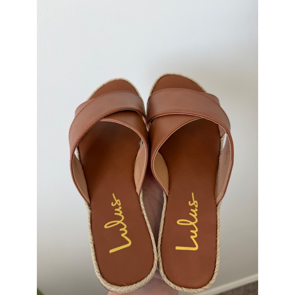 Lulus Koren Espadrille Slide Sandals – Tan – Size 6 – NIB - Picture 6 of 8